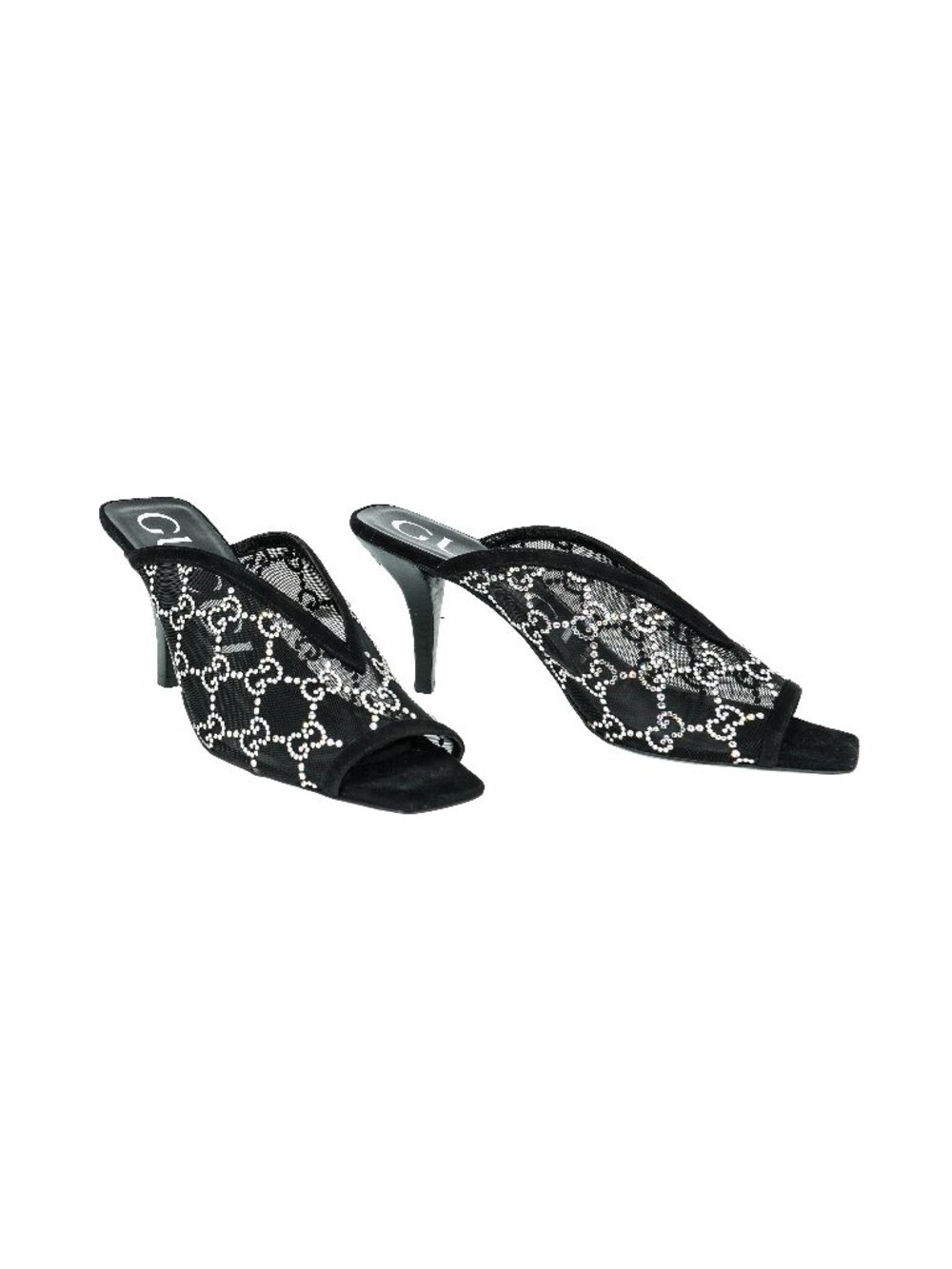 Gucci Gucci Moiret GG Crystal Heel Sandals